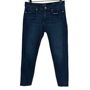 Banana Republic Blue Skinny Jeans Mid Rise Dark Wash Denim Workwear Casual 28